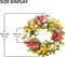 22-Inch Easter Tulip Wreath for Front Door – Pink, White & Yellow Spring Wreath with Eucalyptus for Indoor & Outdoor Porch, Wall, and Home Décor